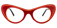 Cat Eye Red Eyeglasses | Vooglam.com Angle View