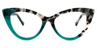 Antoinette - Cat Eye Grey/Tortoise Eyeglasses | Vooglam Angle View