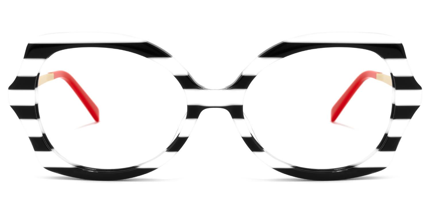 Julietta - Geometric White/Black Eyeglasses product detail 2