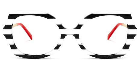 Julietta - Geometric White/Black Eyeglasses