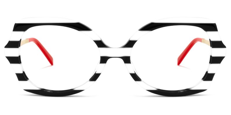 Julietta - Geometric White/Black Eyeglasses