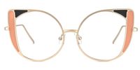Eleni - Cat Eye Orange Eyeglasses | Vooglam Angle View