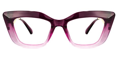 Walburga - Rectangle Purple Eyeglasses