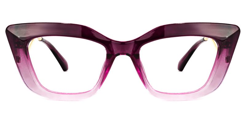 Walburga - Rectangle Purple Eyeglasses