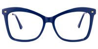 Libby - Butterfly Blue Eyeglasses | Vooglam Angle View