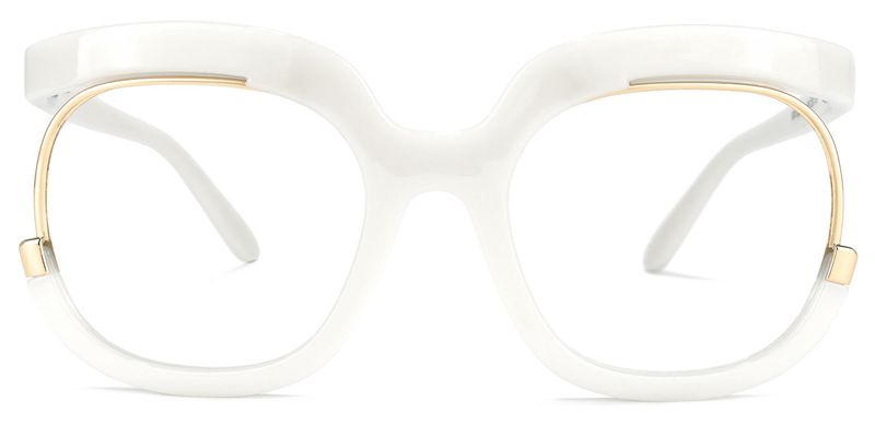 Fredia - Square White Eyeglasses