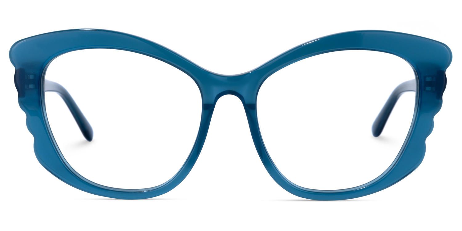 Wendalyn - Geometric Blue Eyeglasses product detail 2