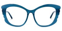 Wendalyn - Geometric Blue Eyeglasses