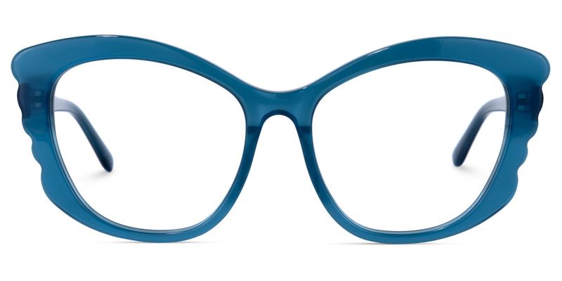 Wendalyn - Geometric Blue Eyeglasses