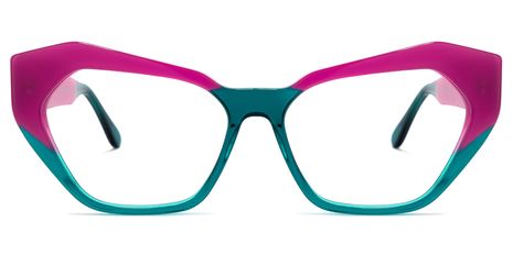 Miriam - Cat Eye Peacock/Blue Eyeglasses
