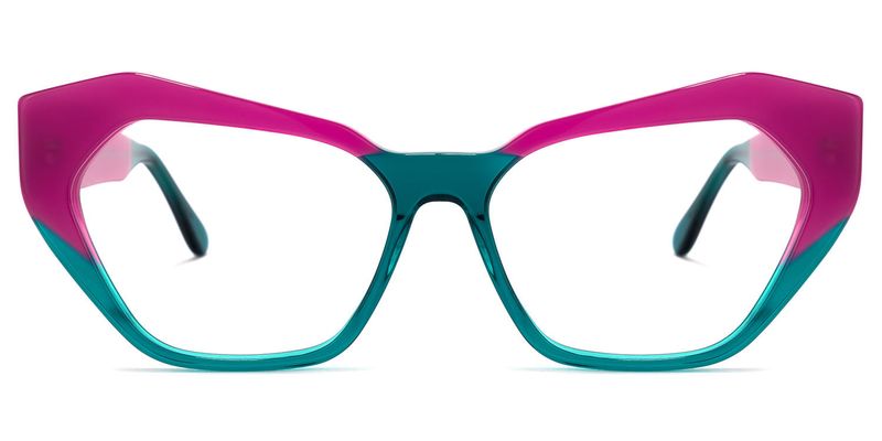 Miriam - Cat Eye Peacock/Blue Eyeglasses