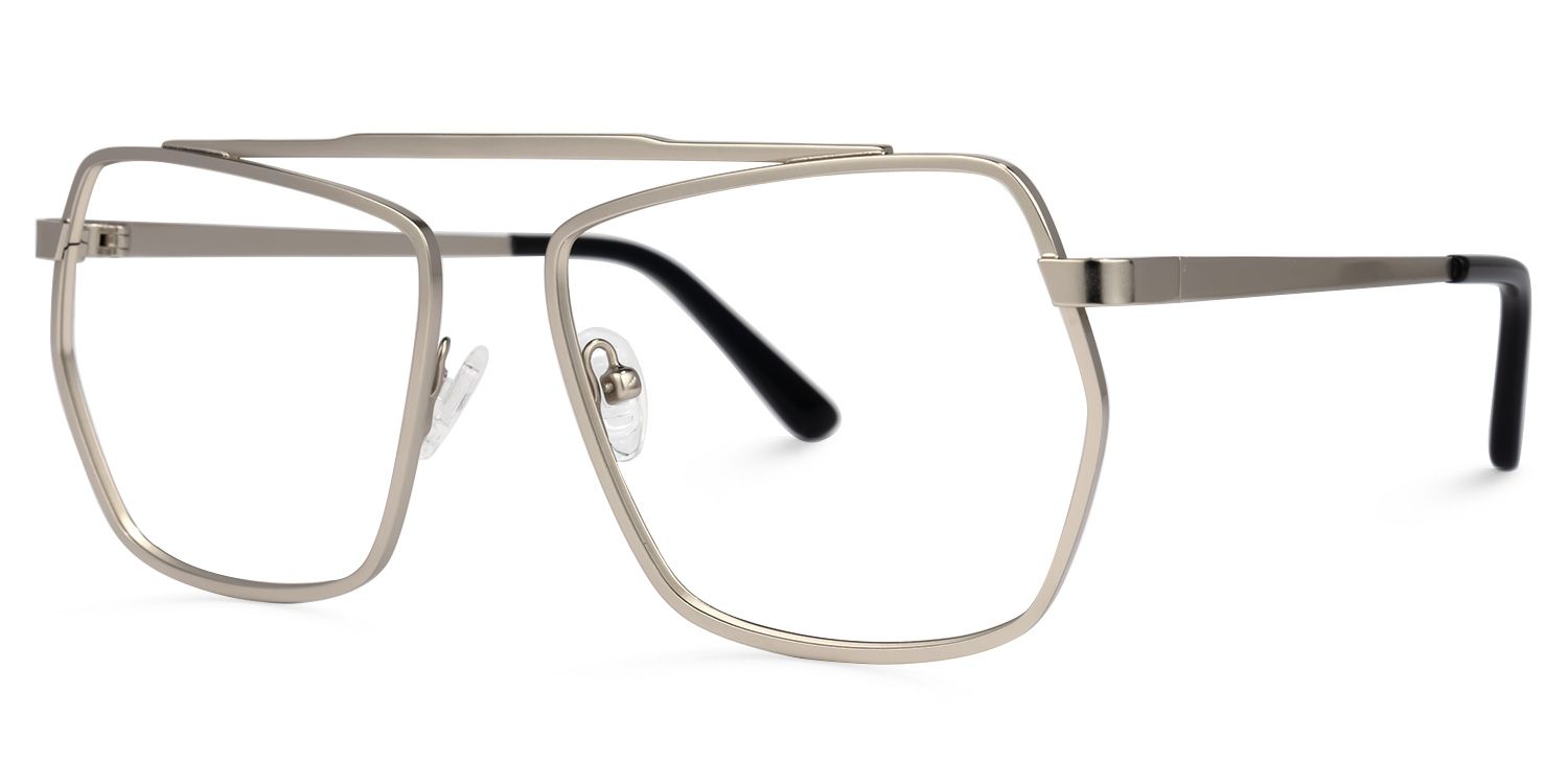Alexa - Aviator Silver Eyeglasses - 2