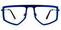 Lopez - Aviator Blue Eyeglasses | Vooglam Angle View