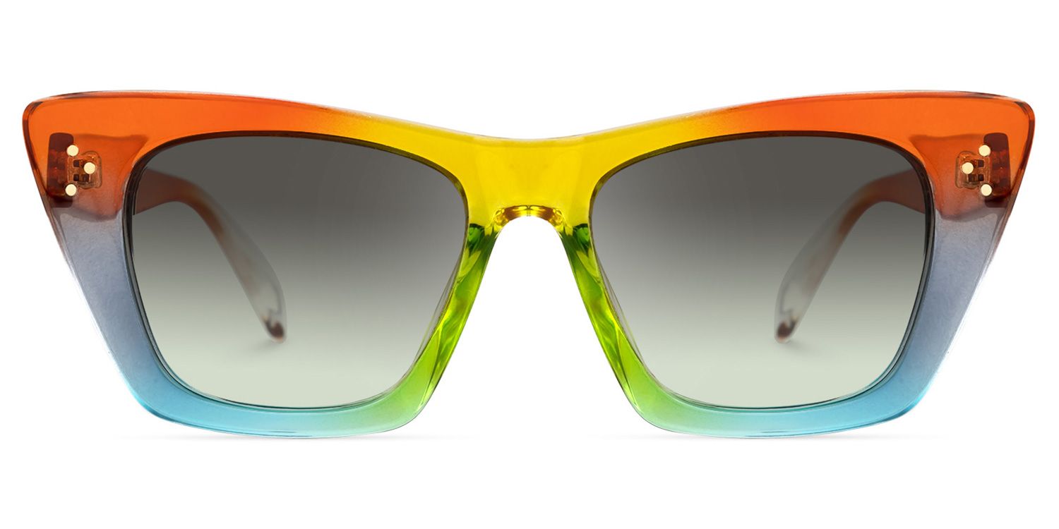 Rahma - Rectangle Multicolor Sunglasses product detail 2