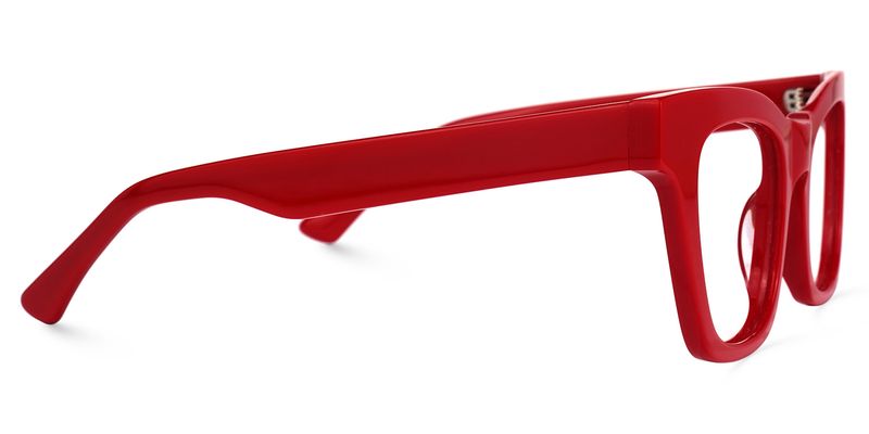 Stevens - Rectangle Red Eyeglasses - 4