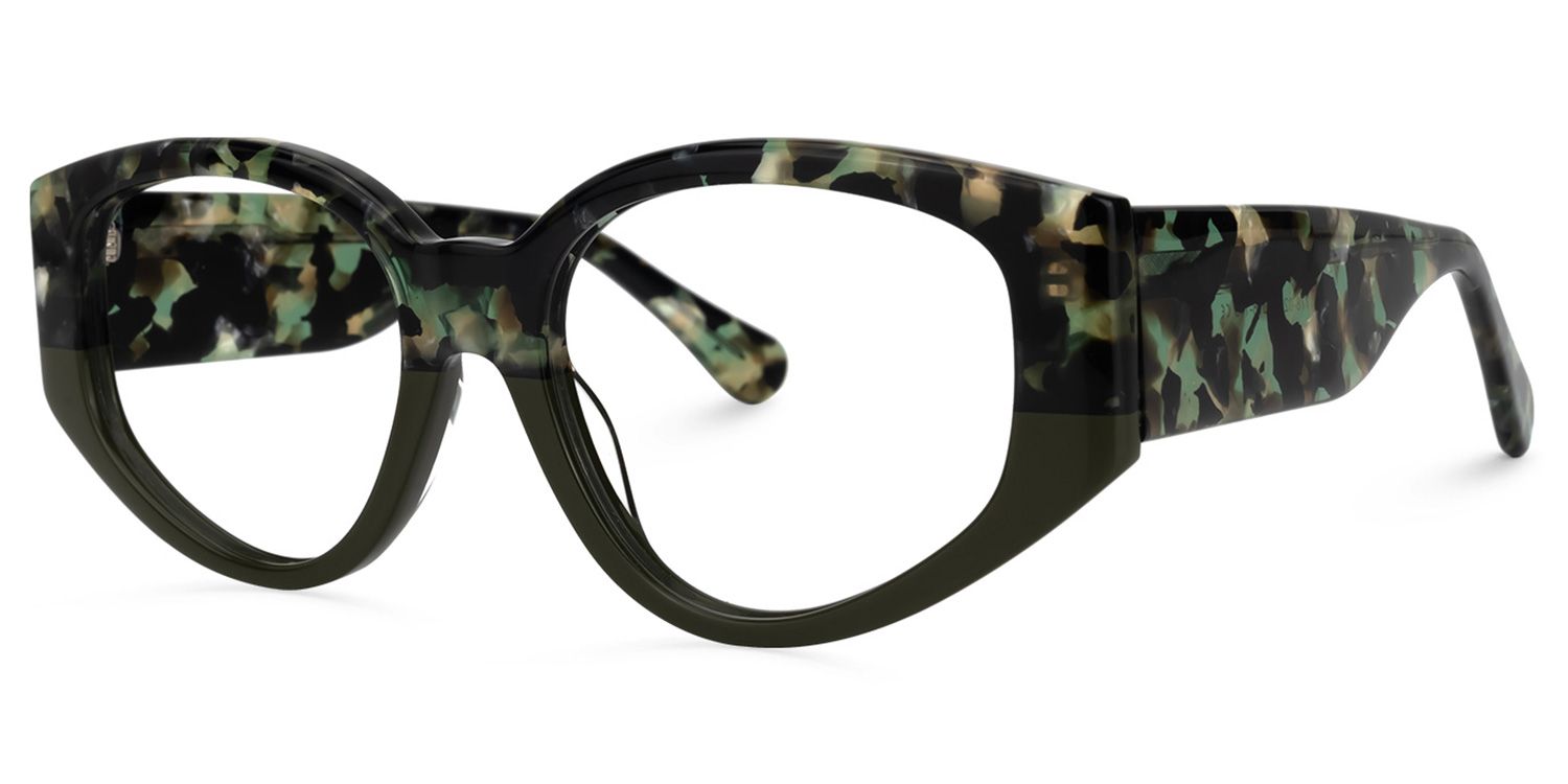 Geometric Floral Eyeglasses - 2
