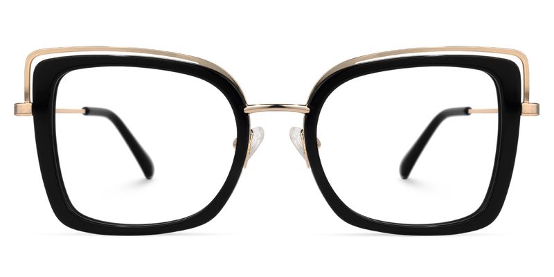 Heyward - Rectangle Black Eyeglasses