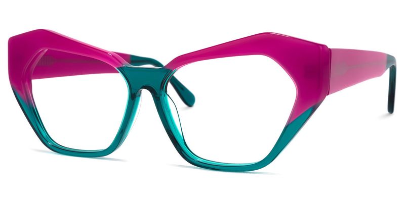 Miriam - Cat Eye Peacock/Blue Eyeglasses - 2