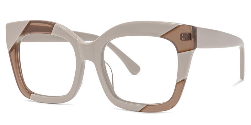 Terrie - Square Cameo/Brown Eyeglasses
