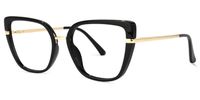 Declan - Rectangle Black Eyeglasses | Vooglam Front View