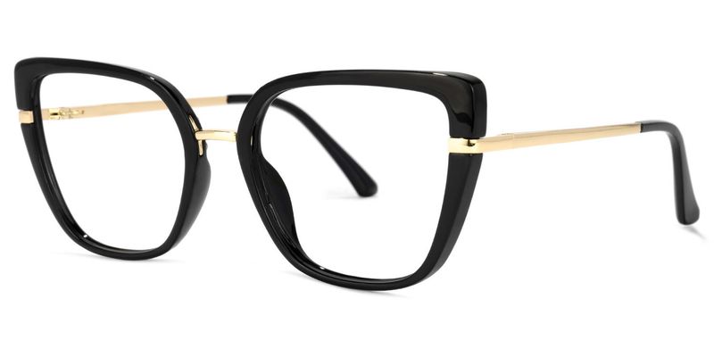 Declan - Rectangle Black Eyeglasses - 2