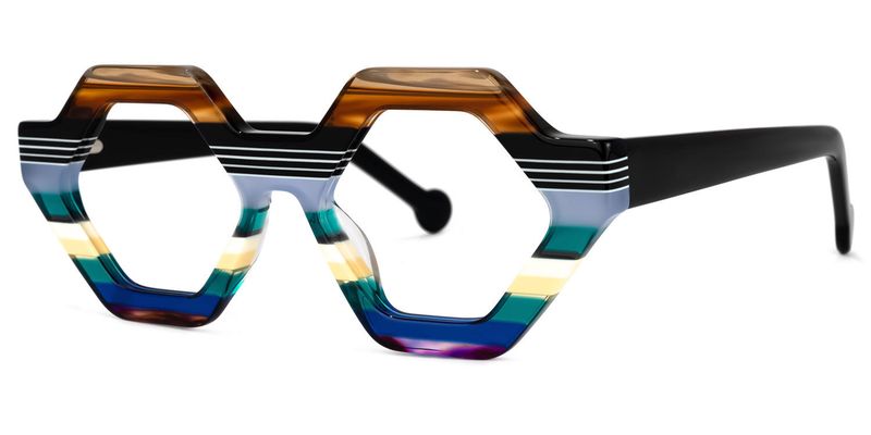 Ailsa - Geometric Colorful Eyeglasses - 2