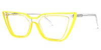 Lyuba - Rectangle Yellow Eyeglasses