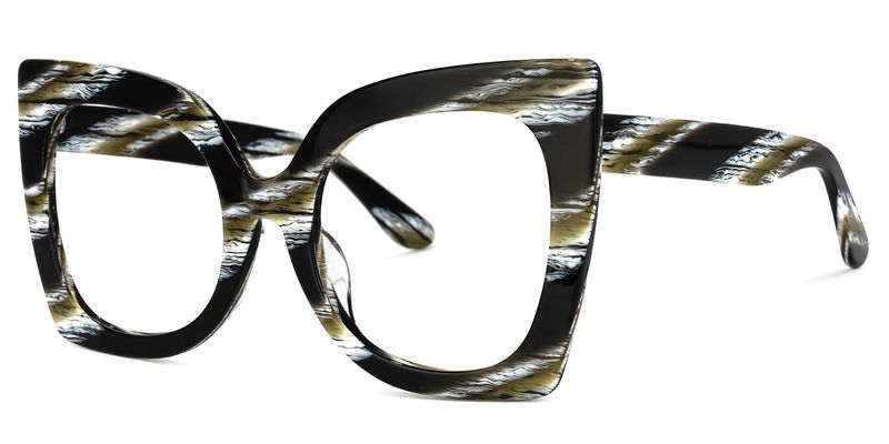 Adrian - Butterfly Dark/Green Eyeglasses - 2