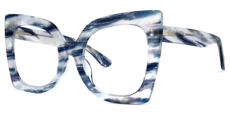 Adrian - Butterfly Blue/White Eyeglasses