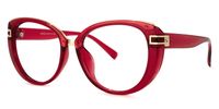 Bessie - Oval Wine/Red Eyeglasses