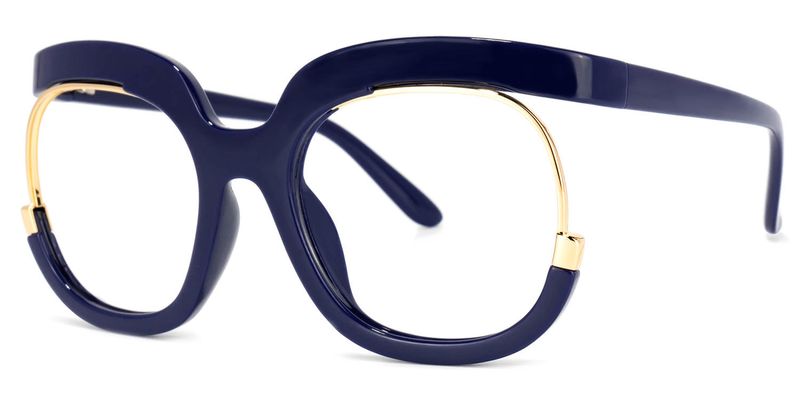 Fredia - Square Dark/Blue Eyeglasses - 2