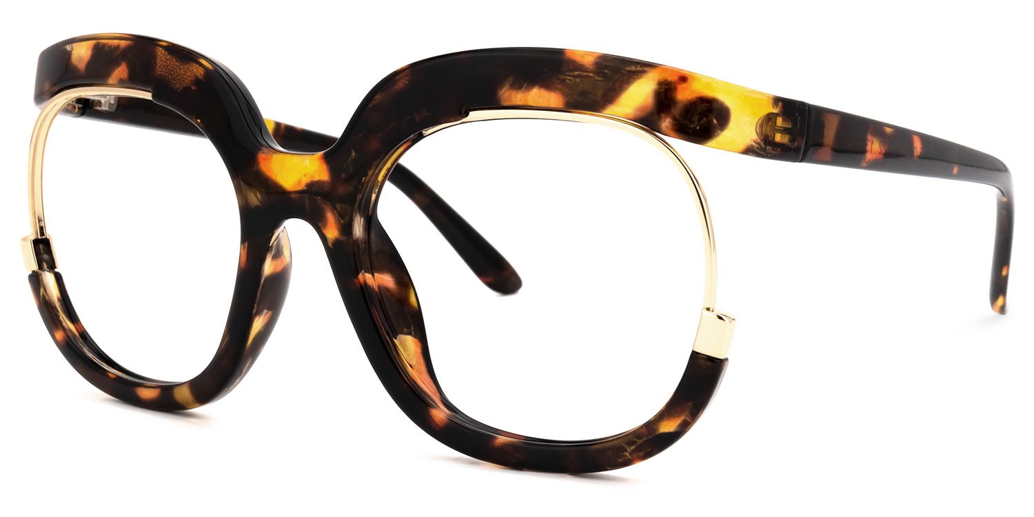 Fredia - Square Tortoise Eyeglasses | Vooglam Front View