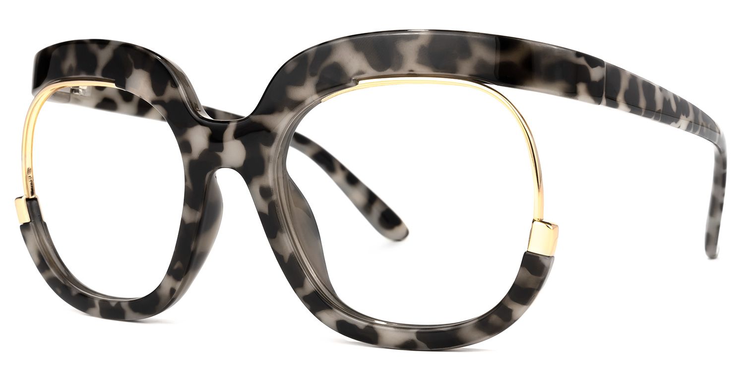Fredia - Square Animal Eyeglasses | Vooglam Front View
