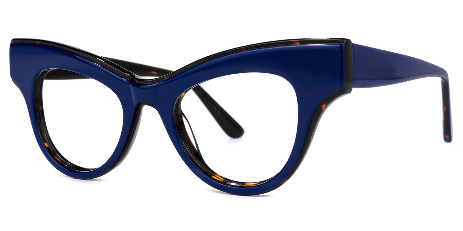 Bostick - Cat Eye Blue Eyeglasses - 2