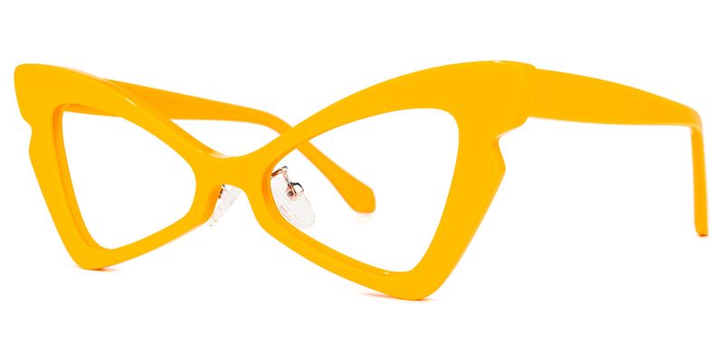 Immy - Geometric Yellow Eyeglasses - 2