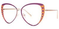 Tristan - Geometric Purple Eyeglasses