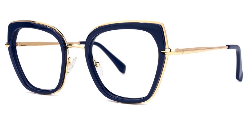 Lobato - Square Blue Eyeglasses