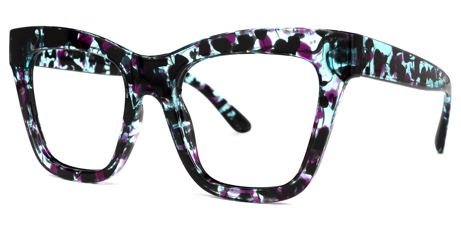 Bonilla - Square Floral Eyeglasses | Vooglam Front View