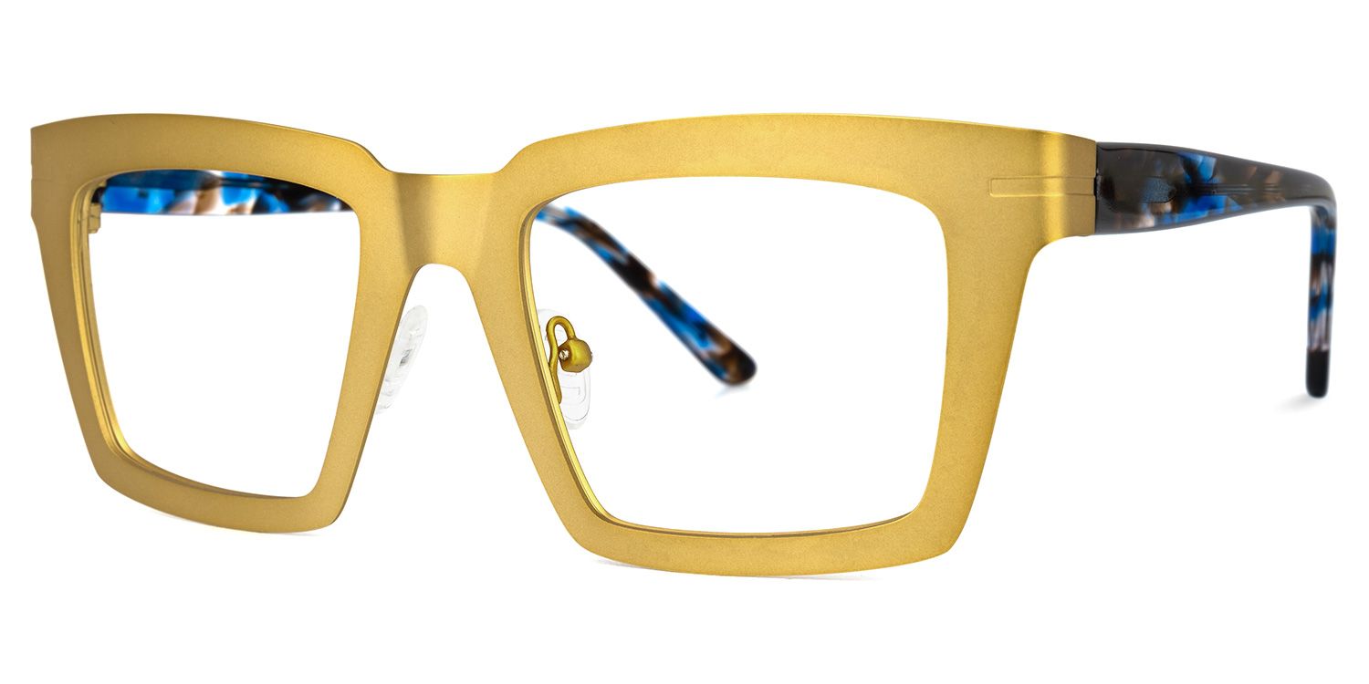 Arnal - Rectangle Gold Eyeglasses | Vooglam Front View