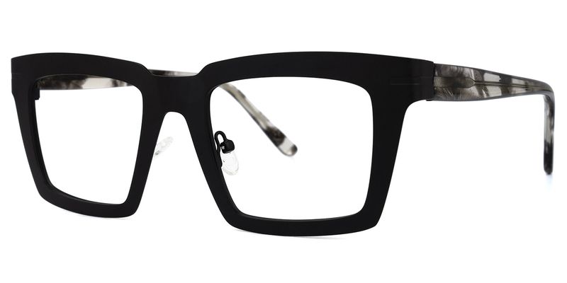 Arnal - Rectangle Black Eyeglasses
