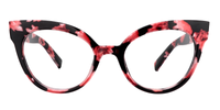 Elegant Floral Cat Eye Glasses ▏Vooglam Eyeglasses Angle View