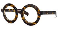 Almon - Round Gold/Tortoise Eyeglasses | Vooglam Front View