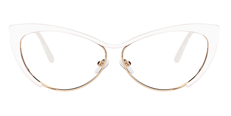 Annabelle - Cat Eye White Eyeglasses