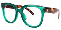 Vernetta - Square Dark/Green Eyeglasses | Vooglam Front View
