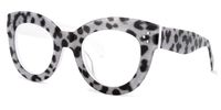 Miguel - Oval Grey/Leopard Eyeglasses - 2