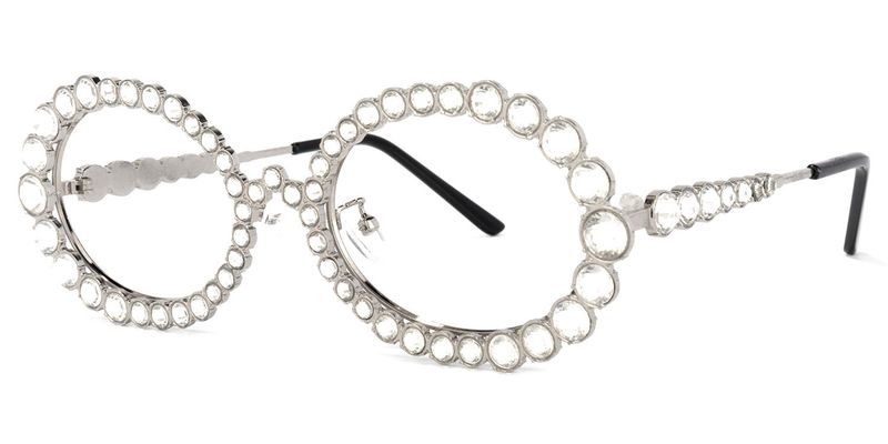 Ingra - Oval Silver Eyeglasses