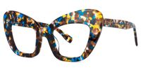 Zuzanna - Cat Eye Blue/Orange Eyeglasses