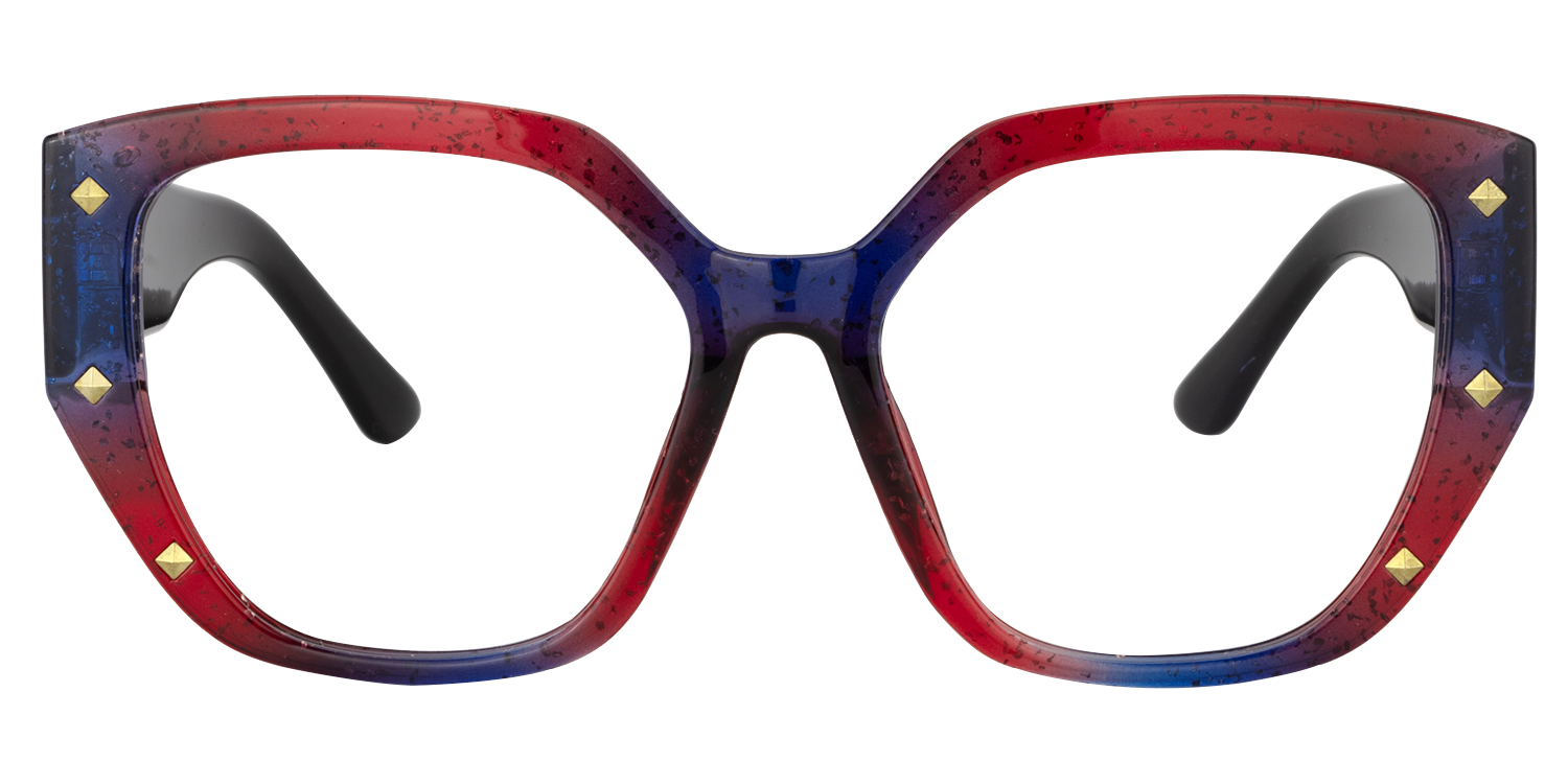 Xantara - Geometric Blue/Red Eyeglasses product detail 2