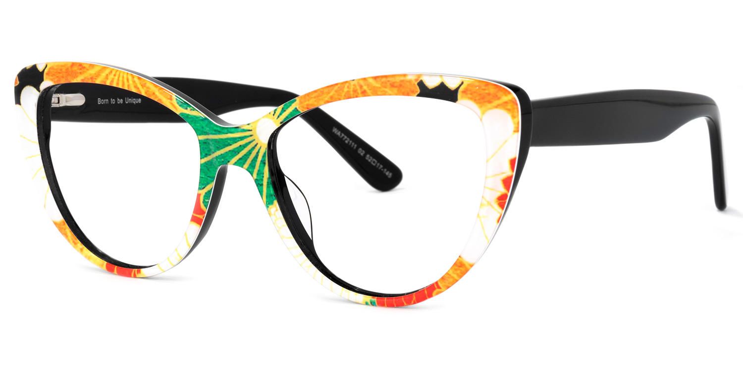 Cat Eye Black Eyeglasses | Vooglam.com Front View