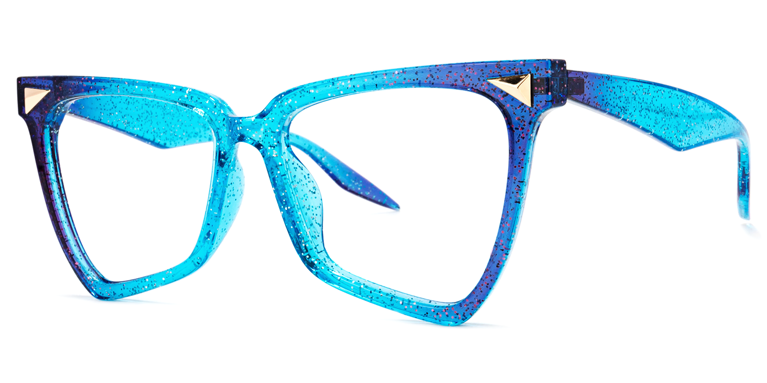 Butterfly Blue Eyeglasses | Vooglam Front View
